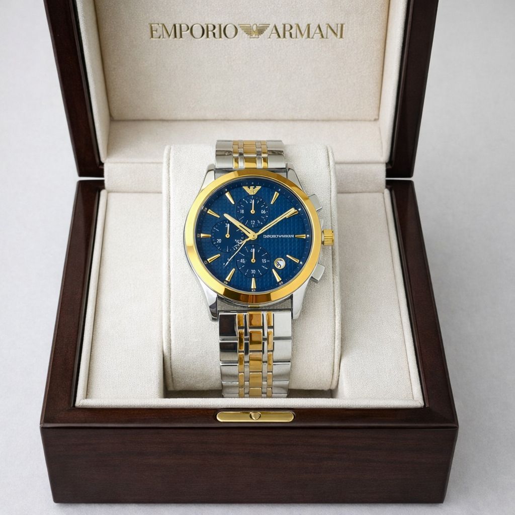 Emporio Armani Golden-blue watch