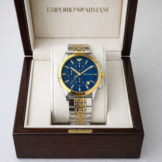 Emporio Armani Golden-blue watch